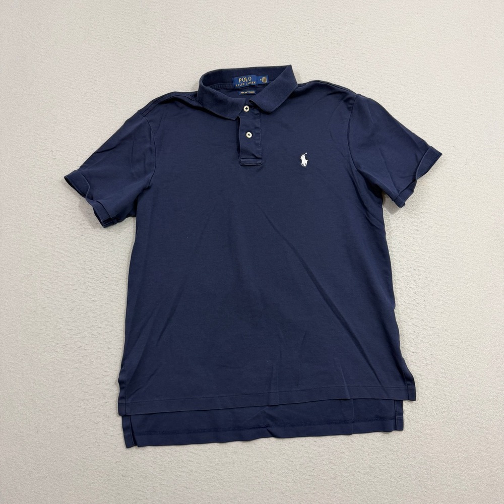 Polo Ralph Lauren Polo Medium Navy Pima Soft Touch Short Sleeve Classic Fit Pony